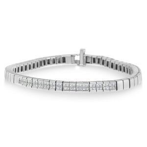 14K White Gold Princess Cut Diamond Bracelet (1.00 cttw, H-I Color, SI1-SI2
